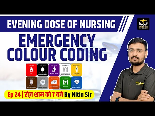 HOSPITAL EMERGENCY CODES | EMERGENCY COLOUR CODING | NITIN SIR | WISDOM NURSING CLASSES