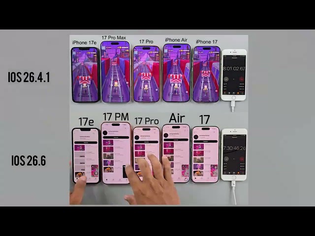 iPhone 17 SERIES - iOS 26.6 vs iOS 26.4.1 Battery Life DRAIN Test
