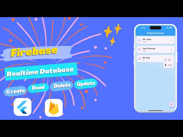 Flutter Firebase Realtime Database CRUD (Create, Read, Update and Delete)