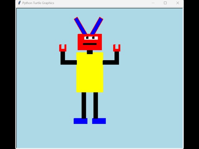 Building a colorful Robot using Python Turtle
