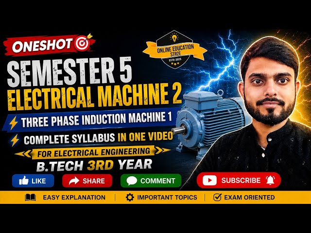 Unit 3 | oneshot | Electrical machine 2 | Three Phase induction Machine 1 | AKTU | @STR2E | 5 Sem 