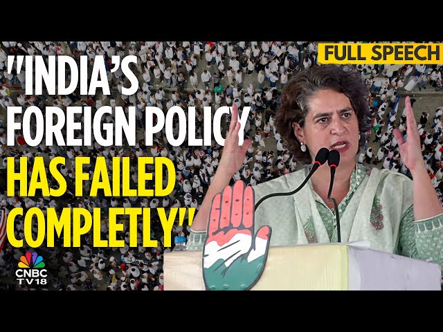 Priyanaka Gandhi FIERY SPEECH | Congress MP Attacks Election Commission, PM Modi And Foreign Policy