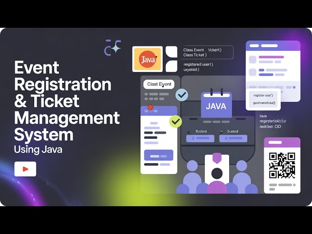 create prompt for 🎟️ Event Registration & Ticket Management System – Java