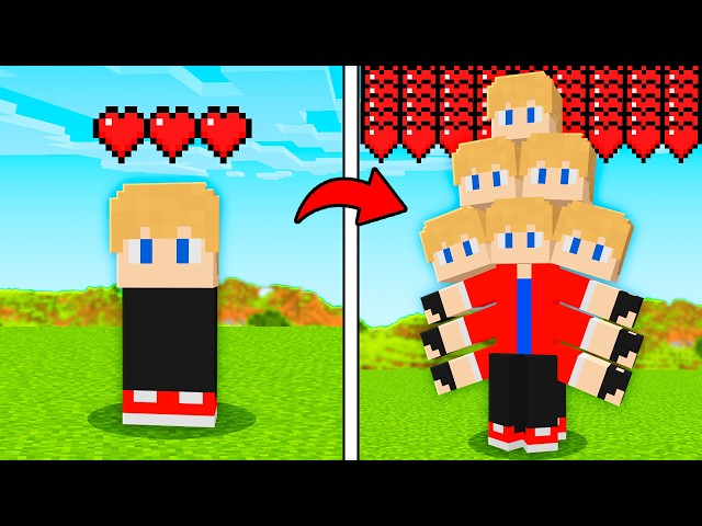 A cada XP eu GANHO MAIS PARTES DO CORPO no Minecraft