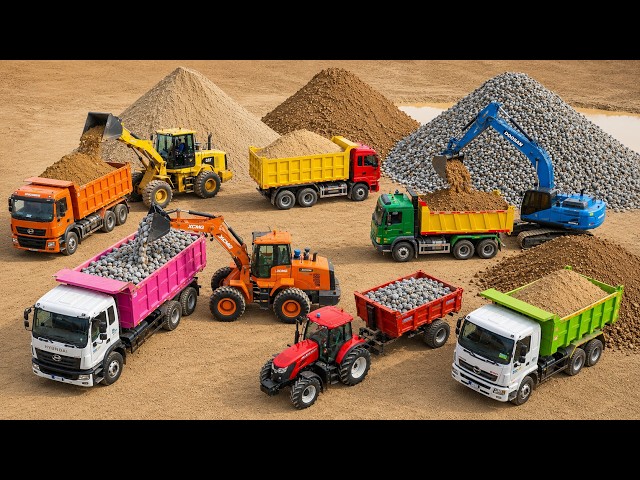 Mahindra DumpTruck BharatBenz Tipper Truck  loading Sand Pulling JCB 3DX Crane HMT Tractor ?