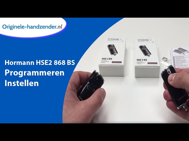 Hormann HSE2 868 BS programming