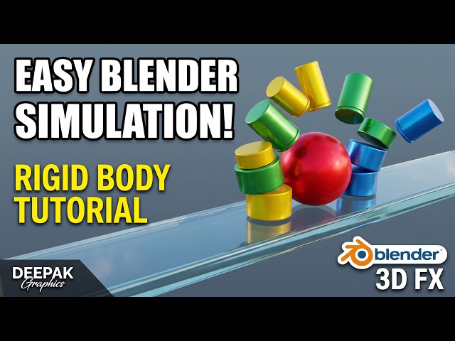 Blender Rigid Body Simulation Tutorial | Easy Physics Crash Course