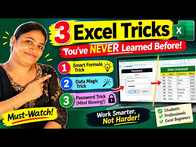 3 Excel Tricks You’ve NEVER Learned Before! 🤯 | Must-Know Excel Hacks