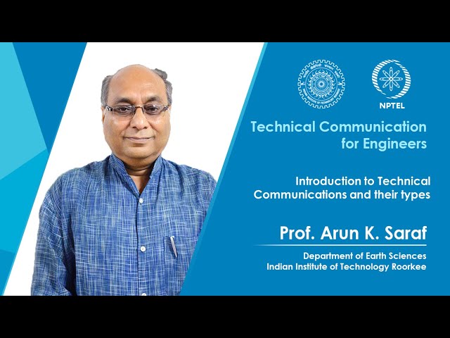 Lecture 01-Introduction to Technical Communications and their types