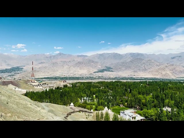 Beautiful view from top of Thiksey Monastery