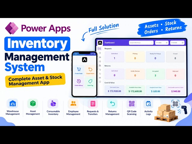 Power Apps Inventory Management System | Complete Asset & Stock Management App