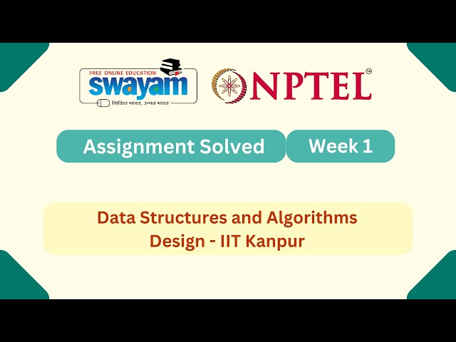 Data Structures and Algorithms Design Week 1 | NPTEL ANSWERS | My Swayam #nptel #nptel2026 #myswayam