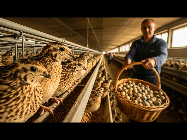 The WORLD'S BIGGEST QUAIL FARM Reveals MILLIONS of Quails per Day : Quail and Egg Processing