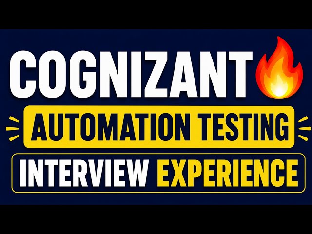 Cognizant🔥 Latest Automation Testing Interview Q&A #apitesting #automationtesting #testing #sdet #qa