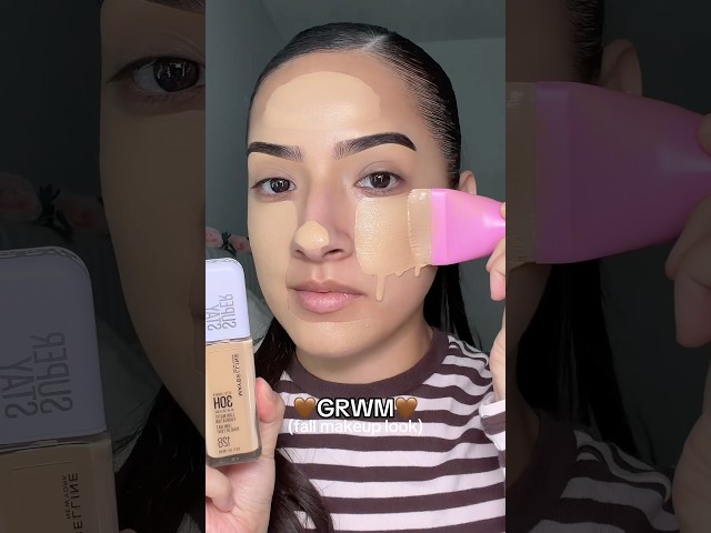 🤎get ready with me🤎 (fall makeup look) #makeup #makeuptutorial #makeuplook #makeupshorts #grwm