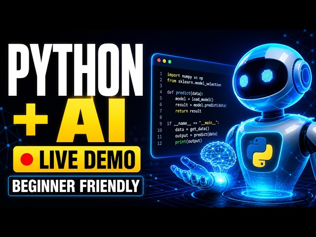 Python for AI Beginners | Variables, Data Types, Loops & Live Demo