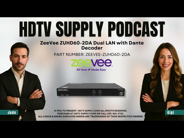 ZeeVee ZUHD60-2DA Dual LAN with Dante Decoder