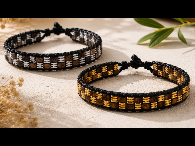 🟥DIY Checker-Style Bracelet You’ll Love to Wear!