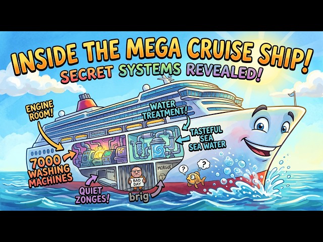 How Cruise Ships Are Built & Actually Work (Hand-Drawn Explanation)