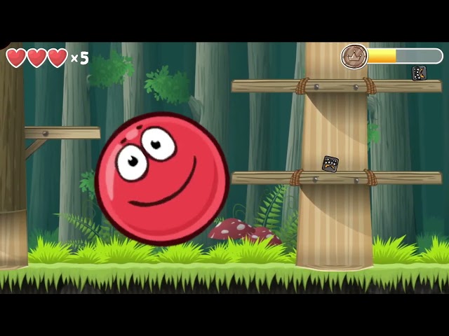 Small Red Ball vs Big Red Ball in Red Ball 4 Deep Forest Level 19