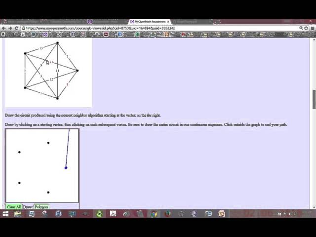 MTH 152 Nearest Neighbor Algorithm