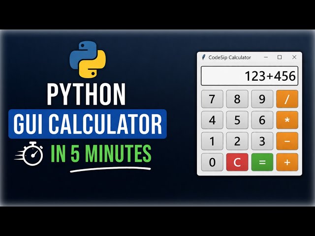 Python GUI Calculator using Tkinter | Beginner Project in 5 Minutes