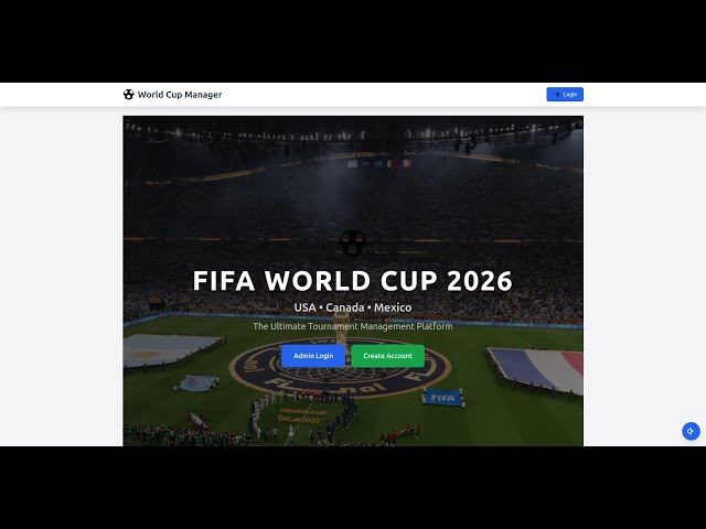World Cup Tournament Manager Demo - Create & Simulate Tournaments