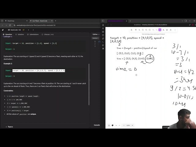 car fleet leetcode problem