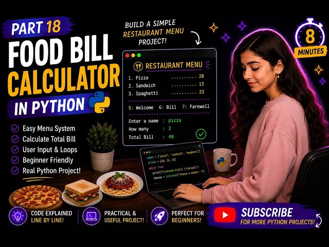 Build a Food Bill Calculator in Python 🍕 | Real Python Project for Beginners