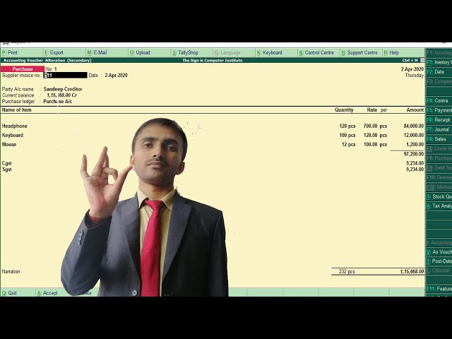 Purchase and sales account entry and ledger creation in tally erp -9 in hindi and english