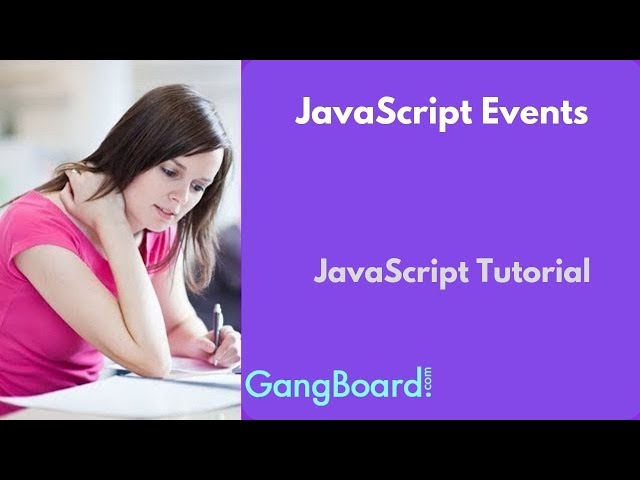 JavaScript Events | JavaScript Tutorial For Beginners