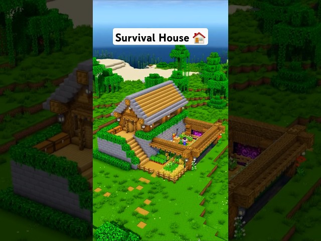 Minecraft Easy Survival House Tutorial 🏠 #minecraft