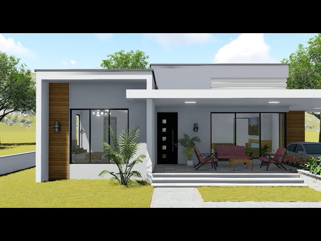 Simple 3 Bedroom Bungalow | Modern House Design | 10m x 16m with Floor Plan #architecture