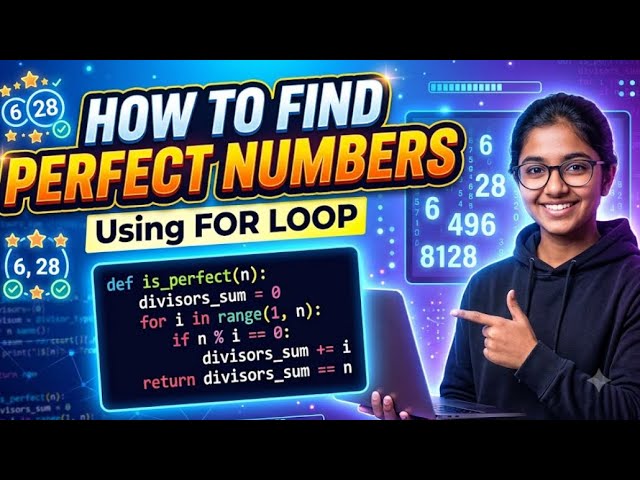 Perfect Number Program in Python in Tamil | Python Loops Tutorial 