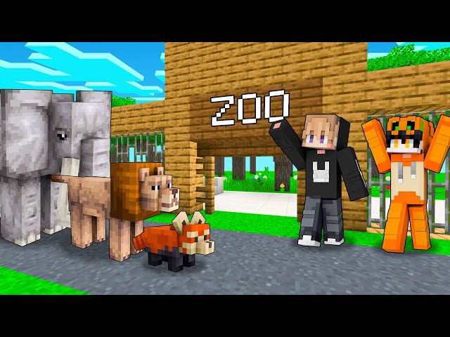 WE BUILD THE BIGGEST ZOO WITH THE MOST COMPLETE ANIMAL COLLECTION IN MINECRAFT!!