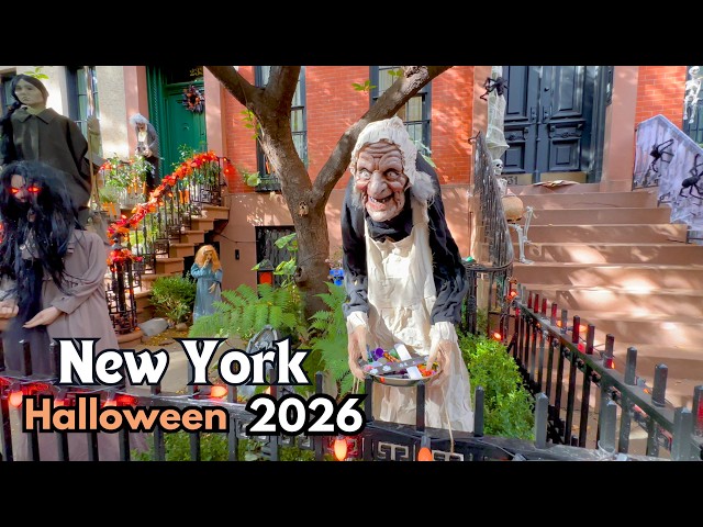 Are West Village Halloween Stoops Better Than Upper East Side? 🎃 4K NYC Halloween Walk 2026