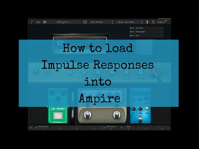 How to load Impulse Responses into Studio One Ampire