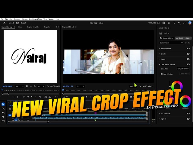 New Crop Effect in Premiere Pro | Viral Wedding Video Effect Tutorial