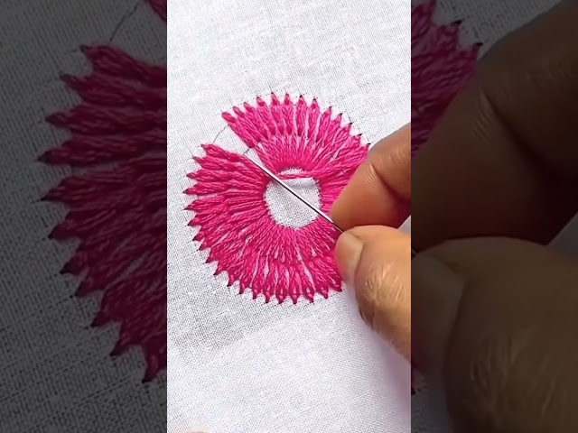 hand embroidery design for beginners #embroidery #handembroidery #shorts