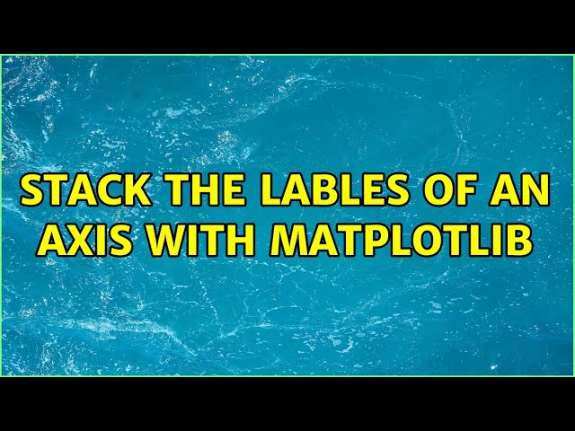 Stack the lables of an axis with matplotlib