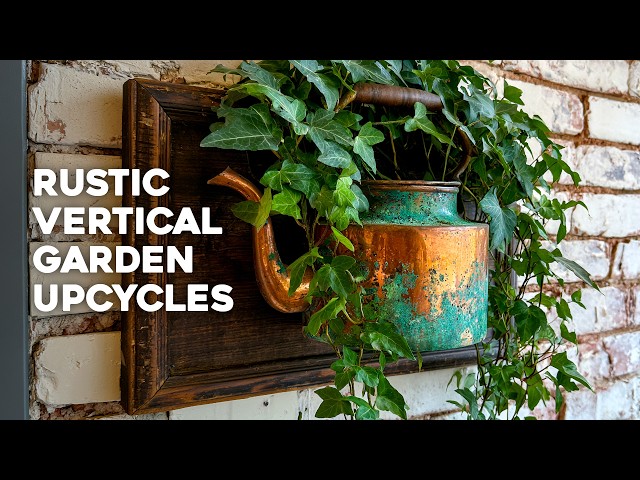 🪴 Rustic Mediterranean Vertical Garden Decor Ideas with Upcycled Materials