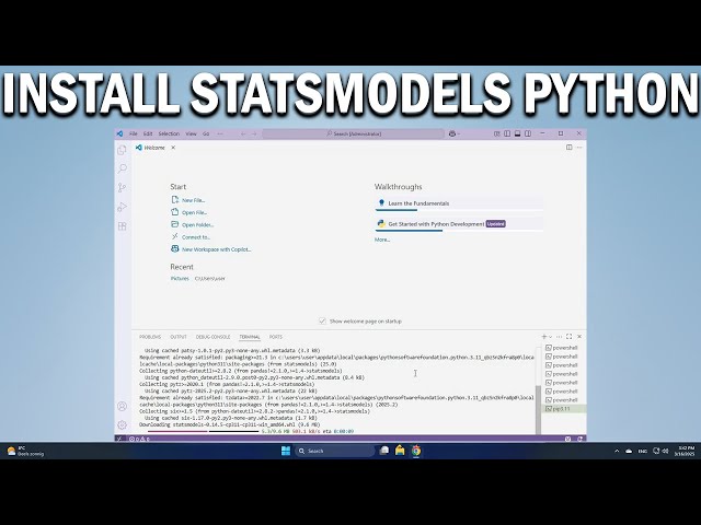 How To Install Statsmodels for Python in VS Code