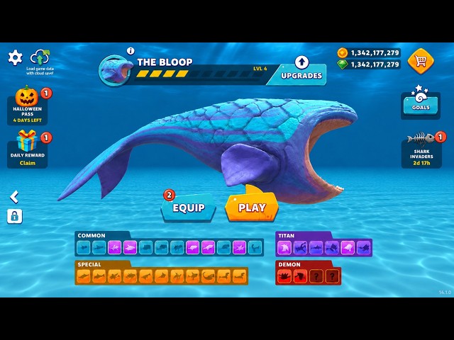 Hungry Shark Evolution - The Bloop New Shark Skin Coming Soon Update - All 38 Sharks Unlocked
