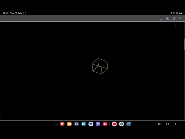 Animated cube in python. #foryou #coding #help #python #animation #programming #code #windows