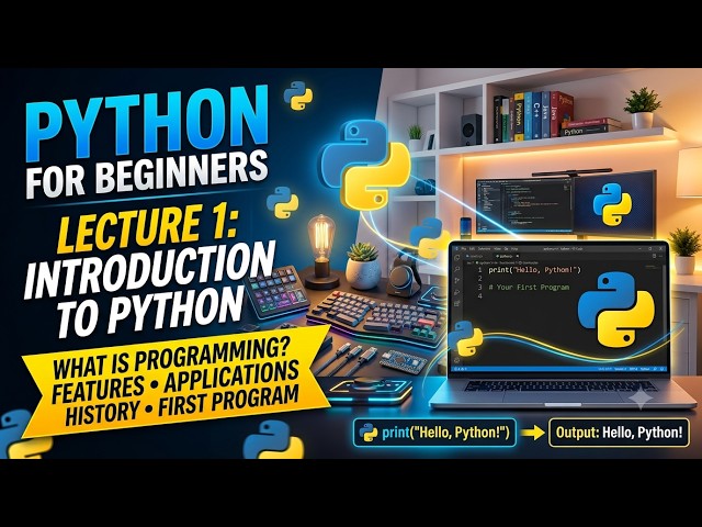 Python Programming - Lecture 1 | What is Programming? | its's types | What is Python? | it's History