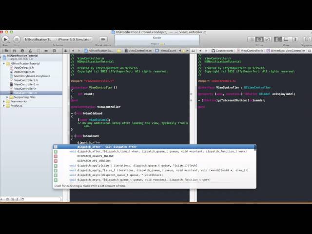 NSNotification Tutorial - Xcode 4.5