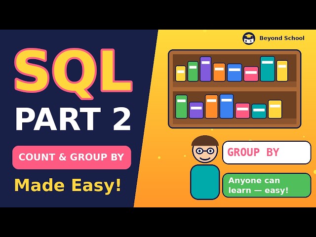 SQL Part 2: COUNT, SUM, AVG, GROUP BY & HAVING Explained Simply | Beyond School