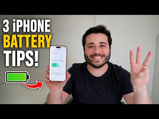 3 Tips to Save A TON of iPhone Battery!