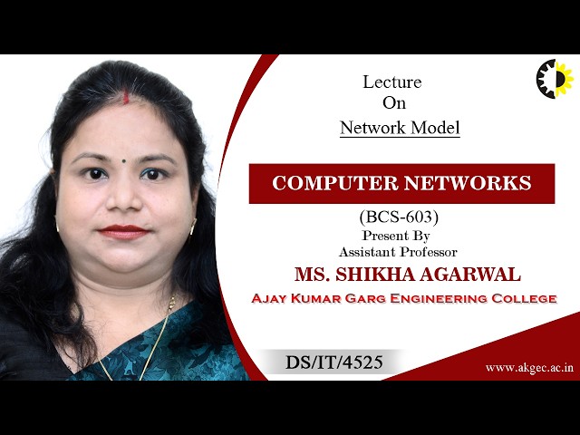 NETWORK MODEL | COMPUTER NETWORKS | LECTURE 02 BY MS. SHIKHA AGARWAL | AKGEC