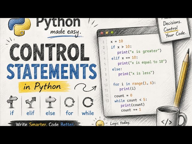 🗓️Day - 03 python control statements #python #pythonprogramming #pythontutorial #controlstatements